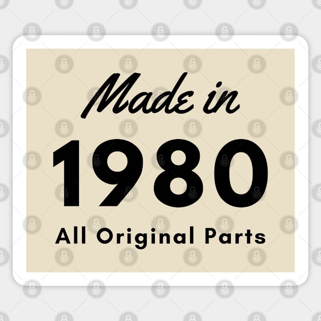 Made in 1980 Sticker by monkeyflip